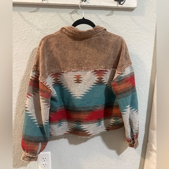 Pink Lily Aztec Shacket - Picture 2 of 2